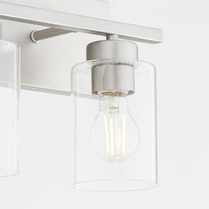 2 Light Bathroom Vanity Light, Satin Nickel