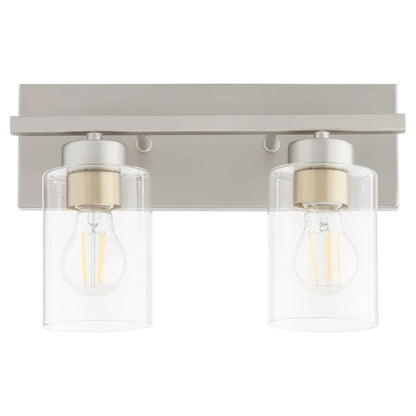 2 Light Bathroom Vanity Light, Satin Nickel