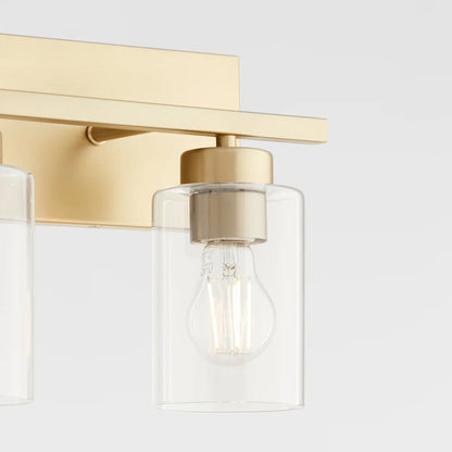 2 Light Bathroom Vanity Light, Aged Brass