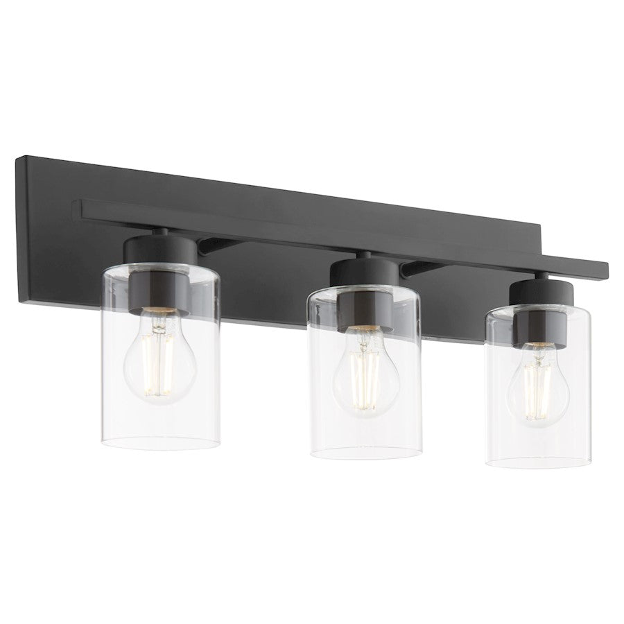 3 Light Bathroom Vanity Light, Matte Black