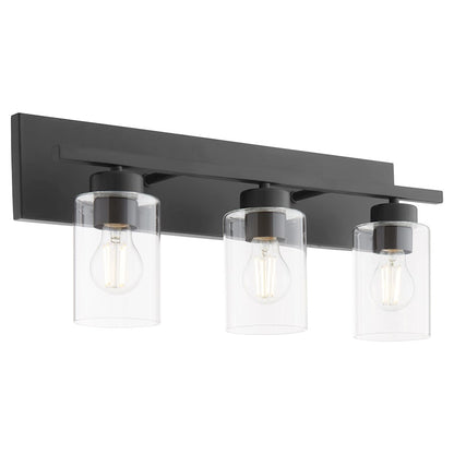 3 Light Bathroom Vanity Light, Matte Black