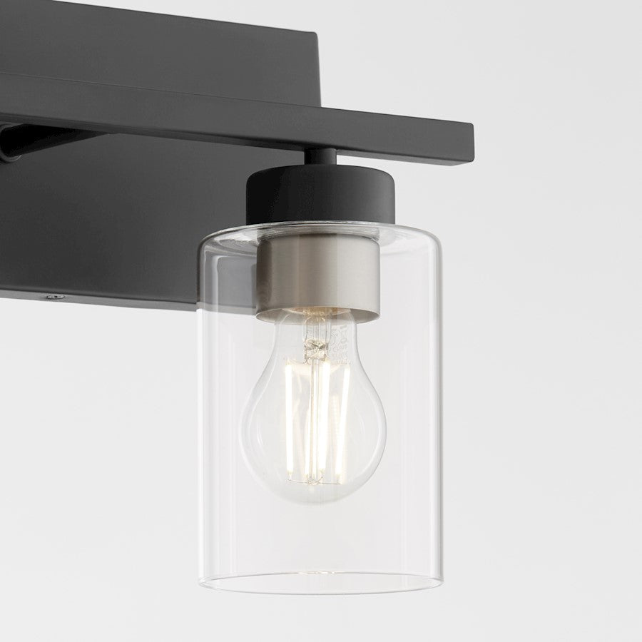 3 Light Bathroom Vanity Light, Matte Black
