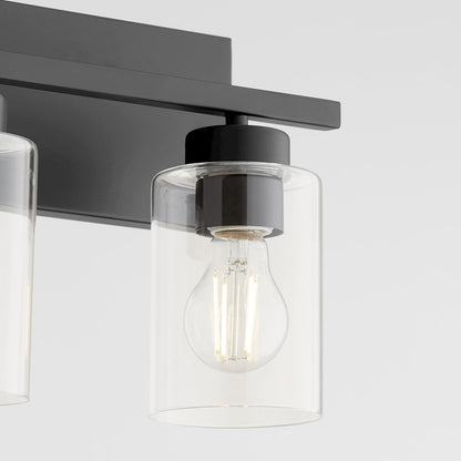 4 Light Bathroom Vanity Light, Matte Black