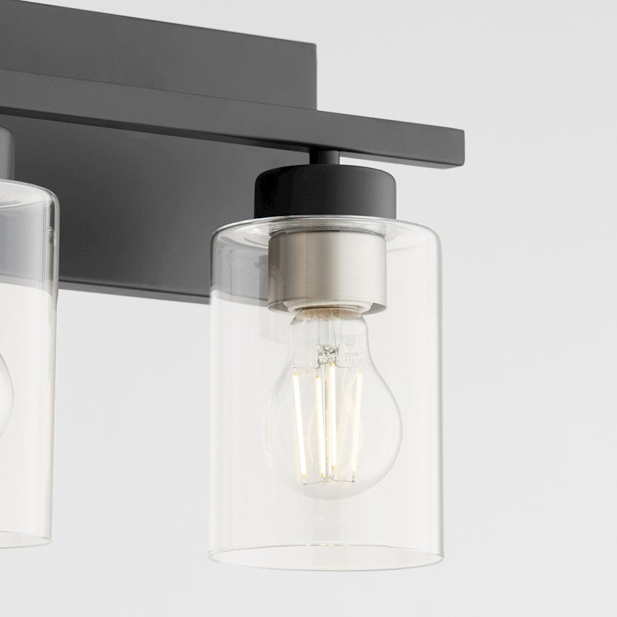 4 Light Bathroom Vanity Light, Matte Black