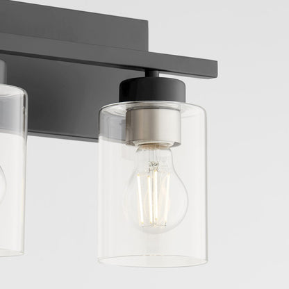 4 Light Bathroom Vanity Light, Matte Black
