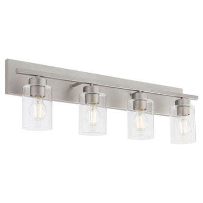 4 Light Bathroom Vanity Light, Satin Nickel