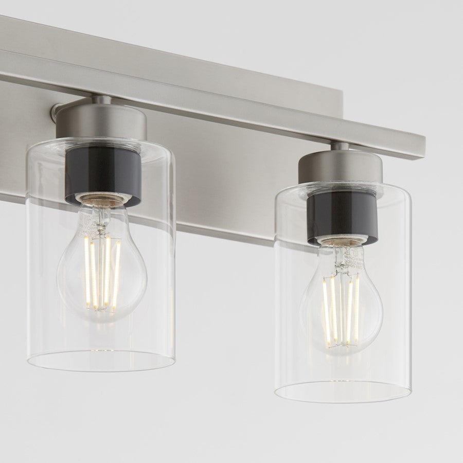 4 Light Bathroom Vanity Light, Satin Nickel