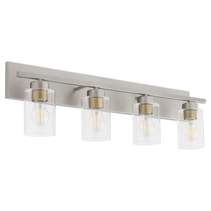 4 Light Bathroom Vanity Light, Satin Nickel