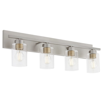 4 Light Bathroom Vanity Light, Satin Nickel