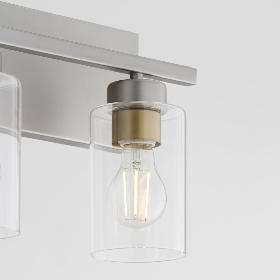 4 Light Bathroom Vanity Light, Satin Nickel