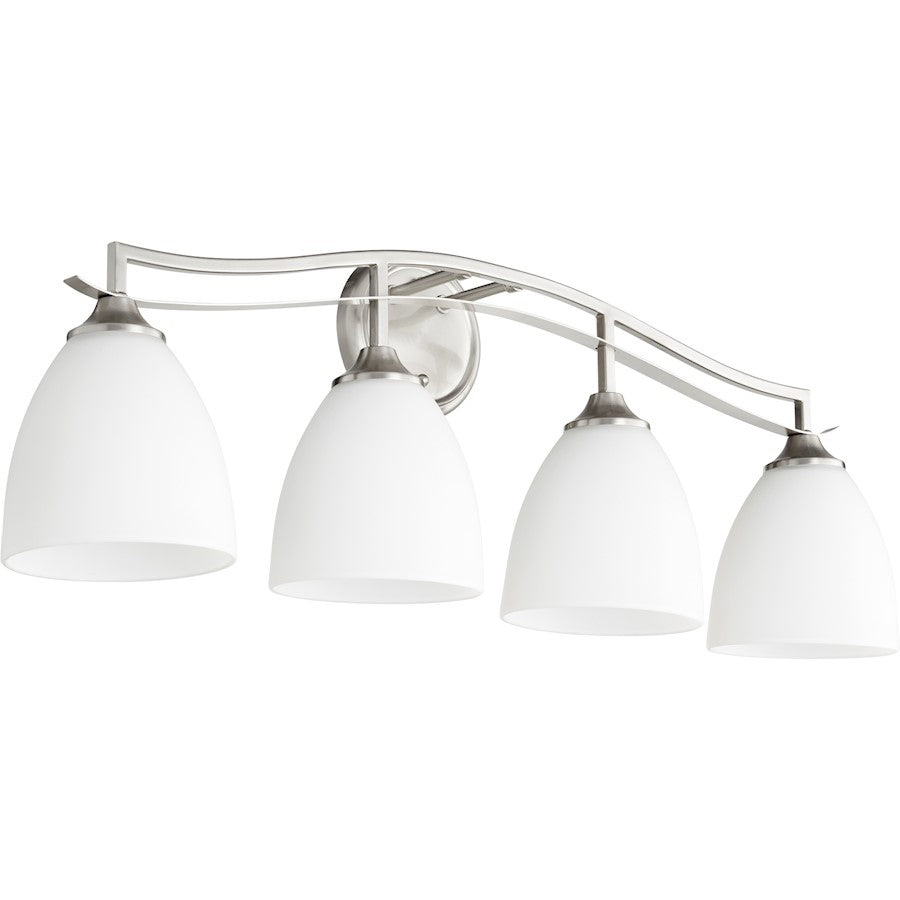 Quorum Jardin 4 Light Vanity, Satin Nickel