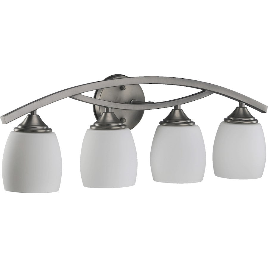 Quorum 4 Light Vanity Light, Antique Silver