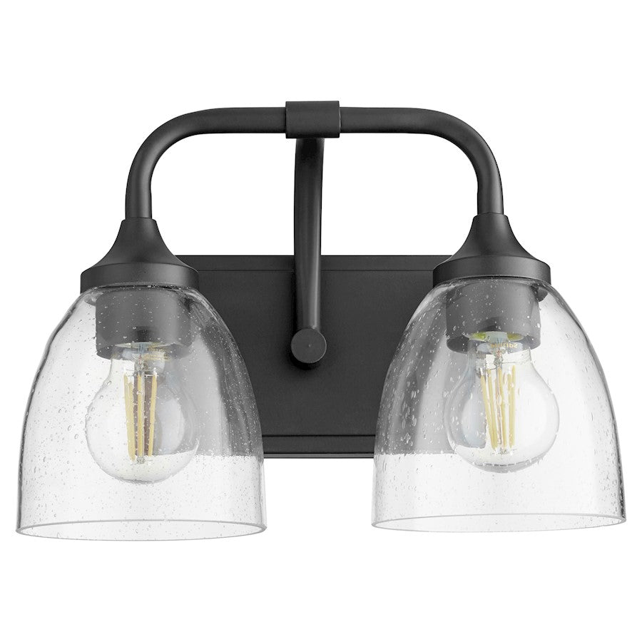 2 Light Bathroom Vanity Light, Matte Black