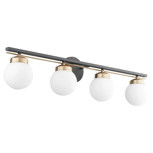 4 Light Bathroom Vanity Light, Noir