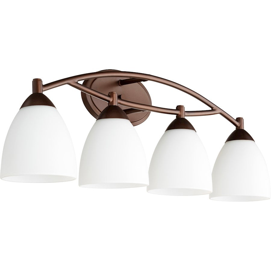 Quorum Barkley 4 Light Vanity, Oiled Bronze