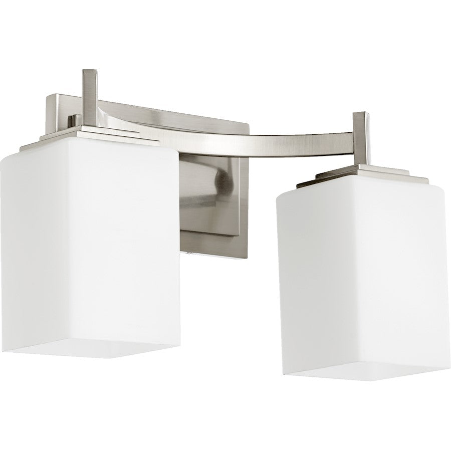 Quorum Delta 2 Light Vanity Light, Satin Nickel