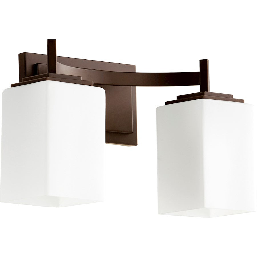 Quorum Delta 2 Light Vanity Light, Oiled Bronze