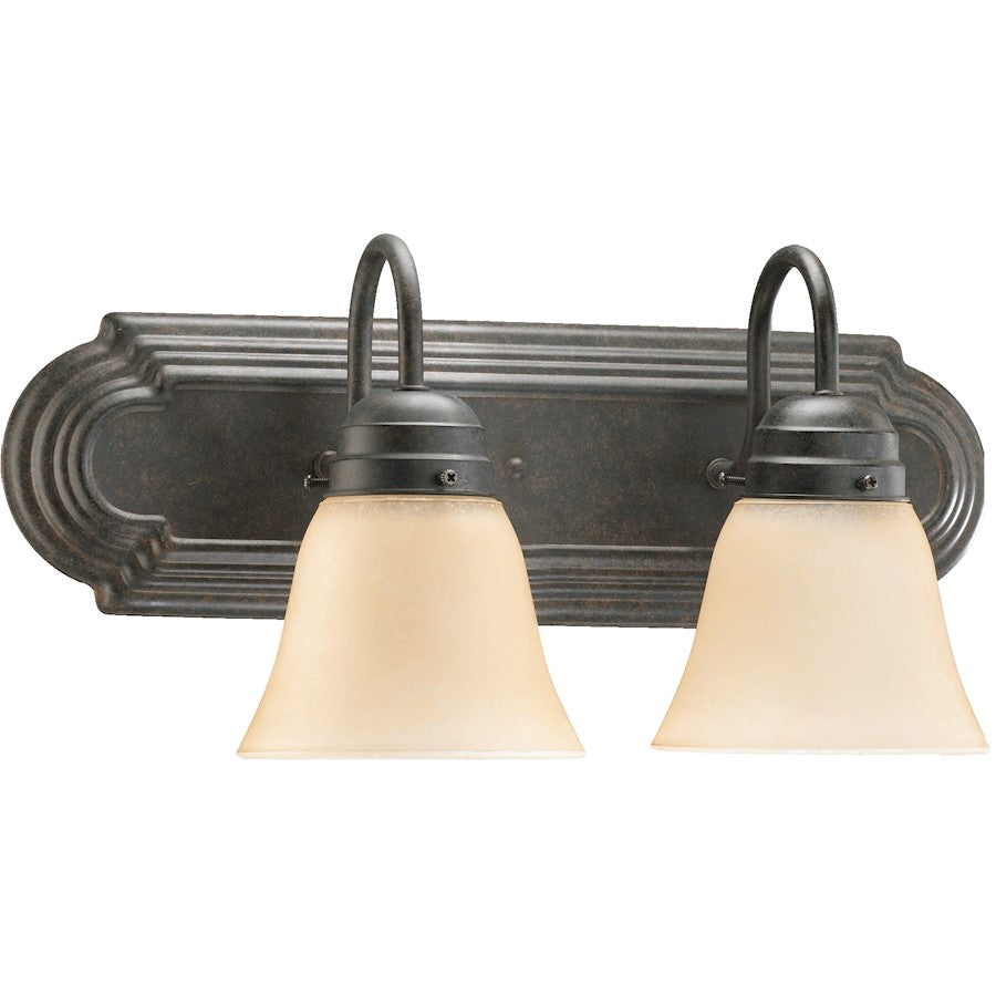 Quorum 2 Light Vanity Light, Toasted Sienna