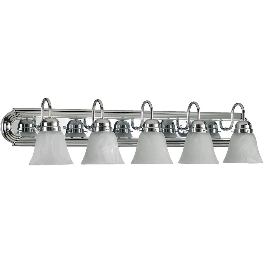Quorum 5 Light Vanity Light, Chrome