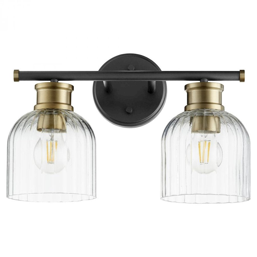2 Light Bathroom Vanity Light, Noir