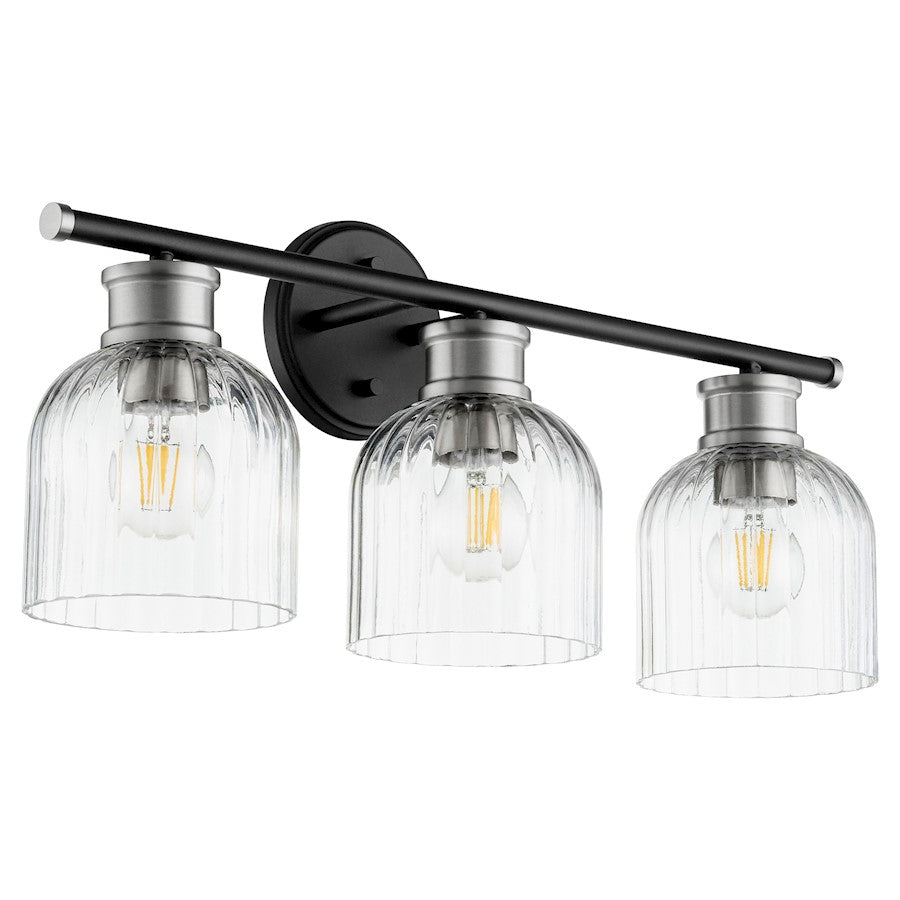 3 Light Bathroom Vanity Light, Noir