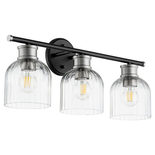 3 Light Bathroom Vanity Light, Noir