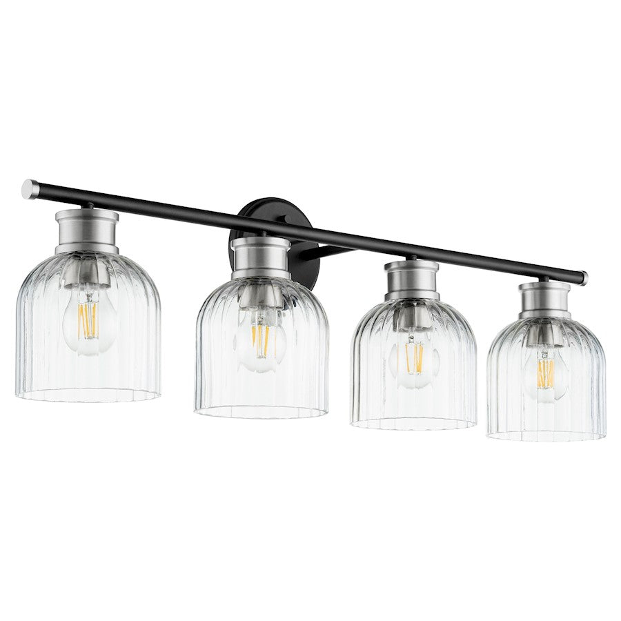 4 Light Bathroom Vanity Light, Noir