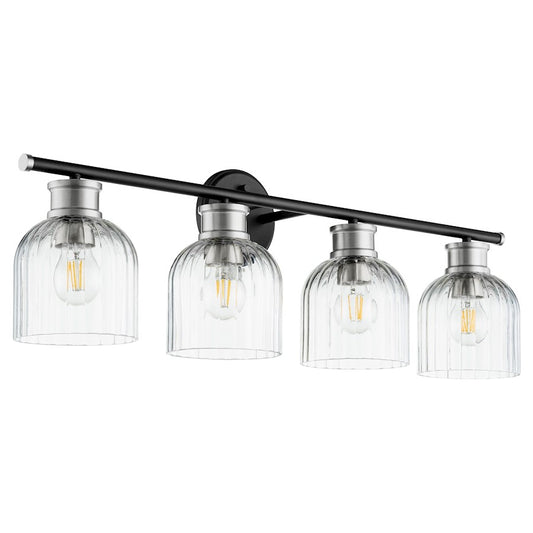 4 Light Bathroom Vanity Light, Noir