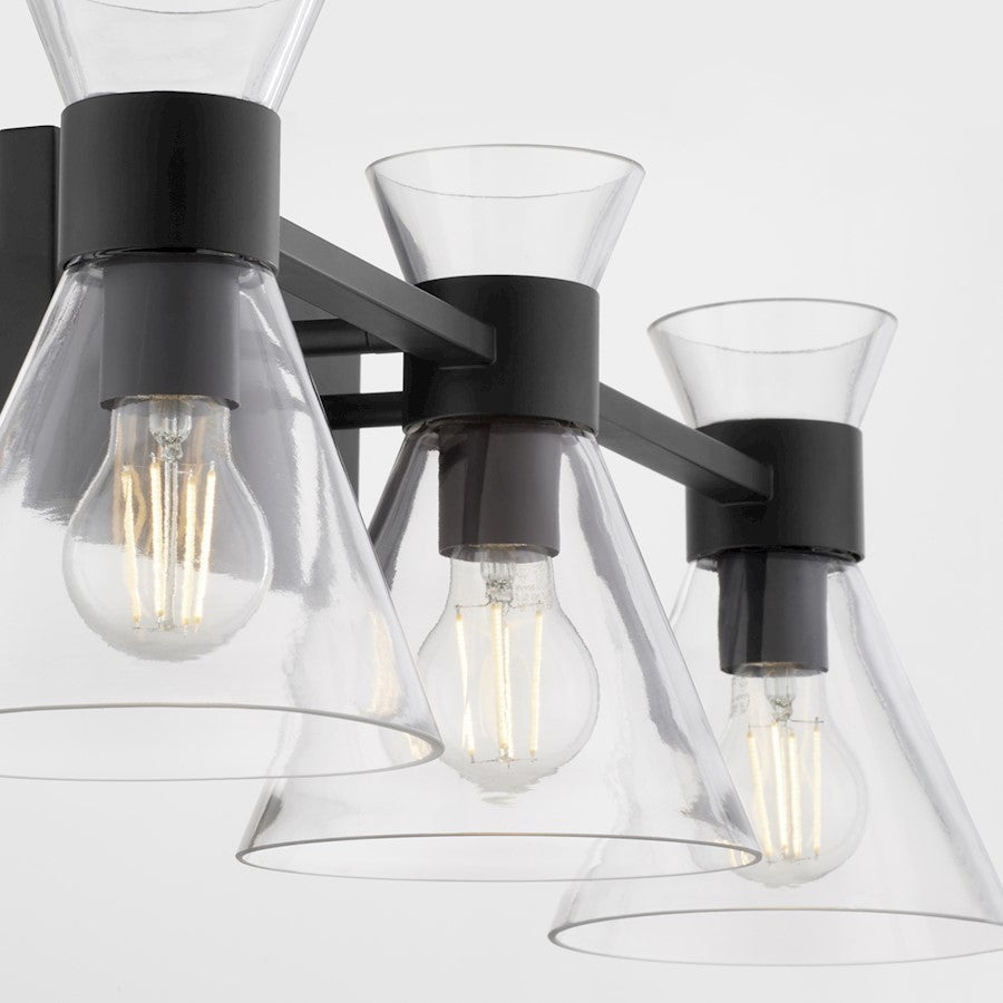 3 Light Bathroom Vanity Light, Matte Black