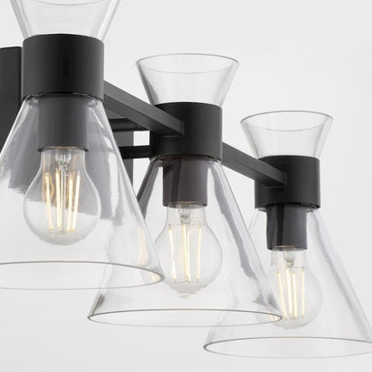 3 Light Bathroom Vanity Light, Matte Black