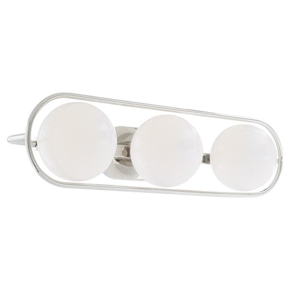 3 Light Bathroom Vanity Light, Polished Nickel