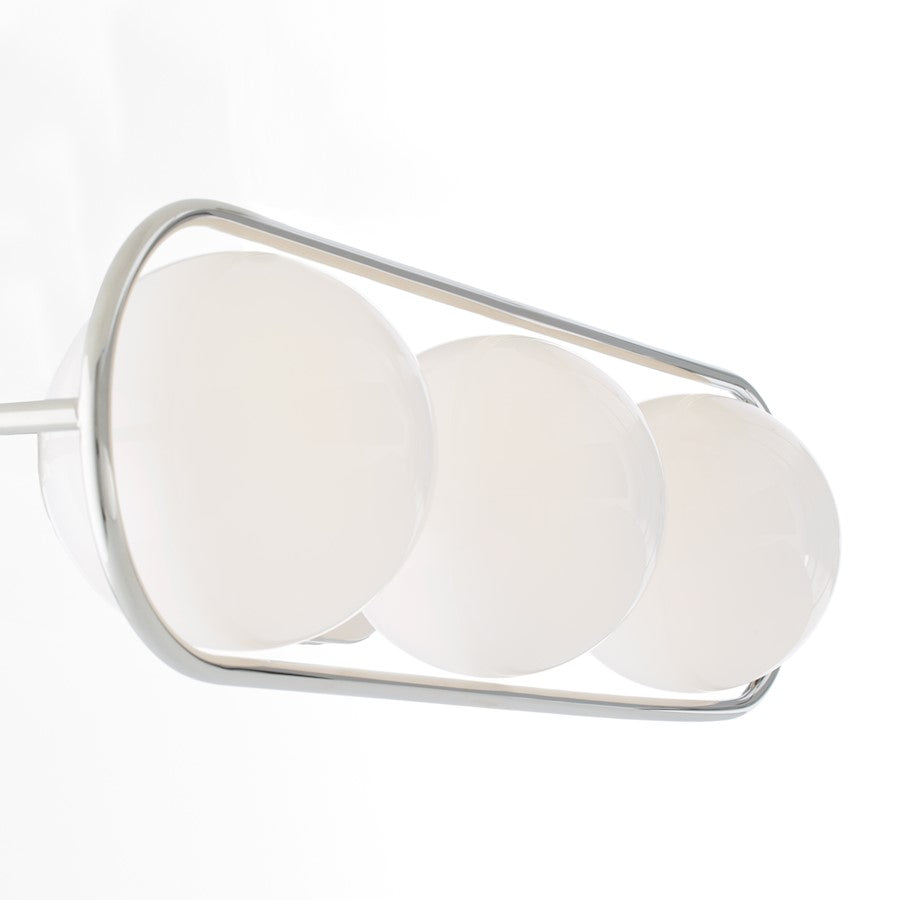 3 Light Bathroom Vanity Light, Polished Nickel