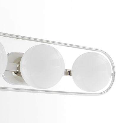 3 Light Bathroom Vanity Light, Polished Nickel