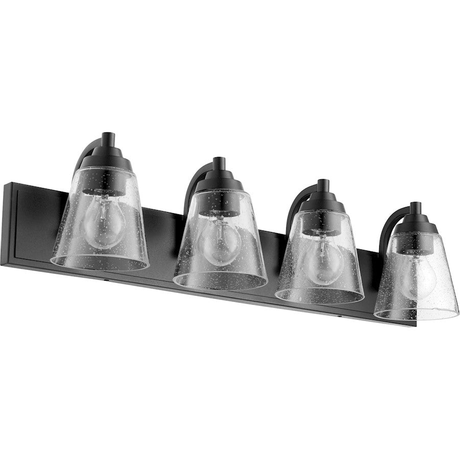 Quorum 4 Light CL/Seed Cone Vanity, Noir