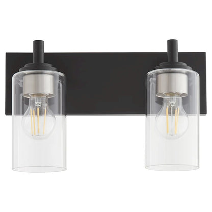 2 Light Bathroom Vanity Light, Matte Black