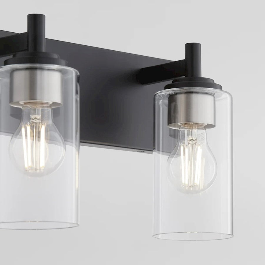 2 Light Bathroom Vanity Light, Matte Black