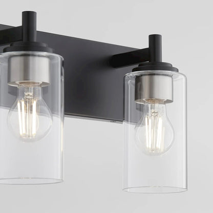 2 Light Bathroom Vanity Light, Matte Black
