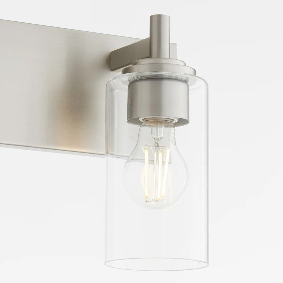 2 Light Bathroom Vanity Light, Satin Nickel