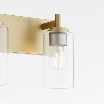 2 Light Bathroom Vanity Light, Aged Brass