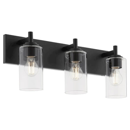3 Light Bathroom Vanity Light, Matte Black