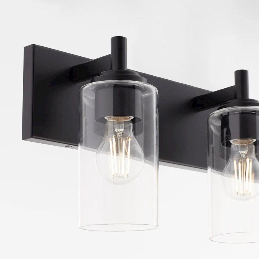 3 Light Bathroom Vanity Light, Matte Black
