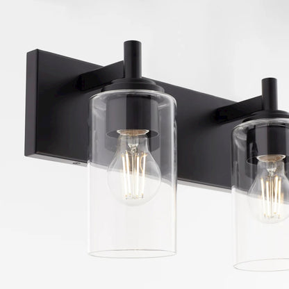 3 Light Bathroom Vanity Light, Matte Black