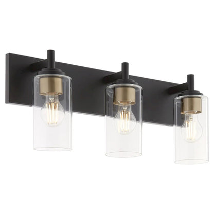 3 Light Bathroom Vanity Light, Matte Black