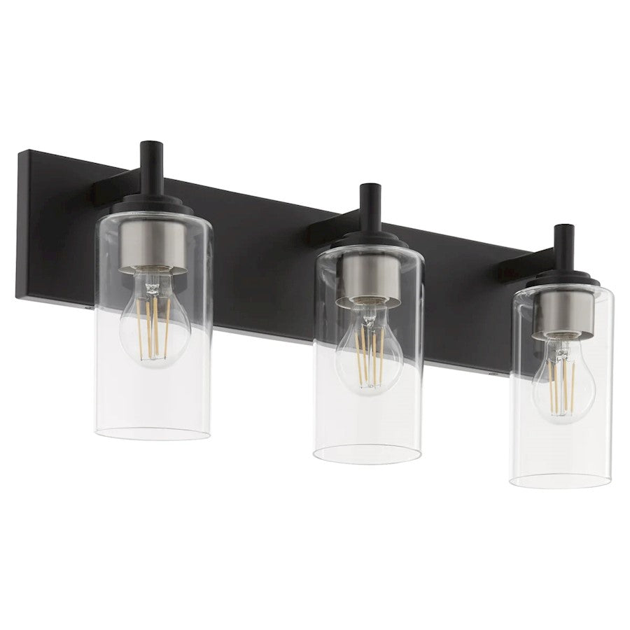 3 Light Bathroom Vanity Light, Matte Black