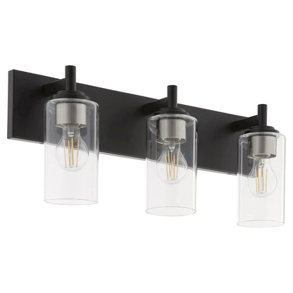 3 Light Bathroom Vanity Light, Matte Black