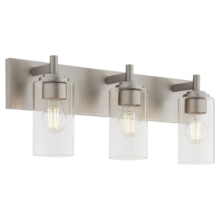 3 Light Bathroom Vanity Light, Satin Nickel