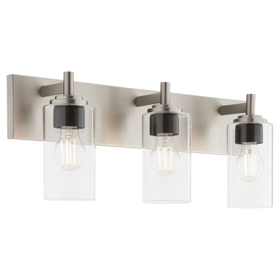 3 Light Bathroom Vanity Light, Satin Nickel
