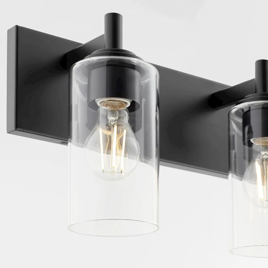 4 Light Bathroom Vanity Light, Matte Black