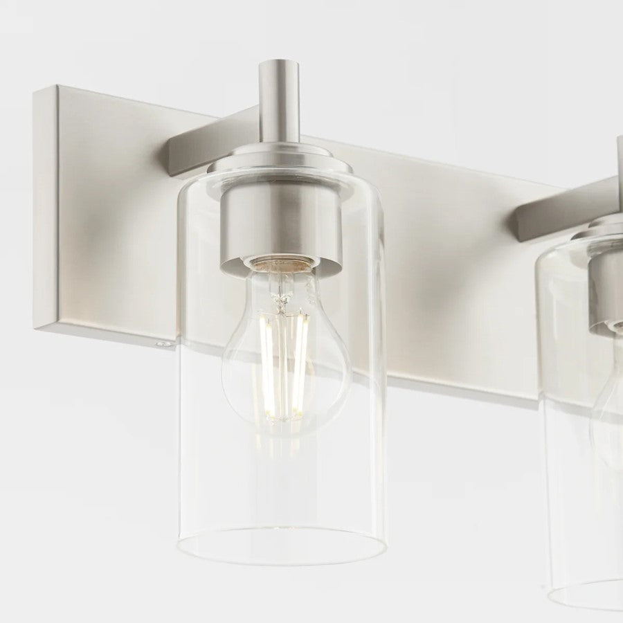 4 Light Bathroom Vanity Light, Satin Nickel