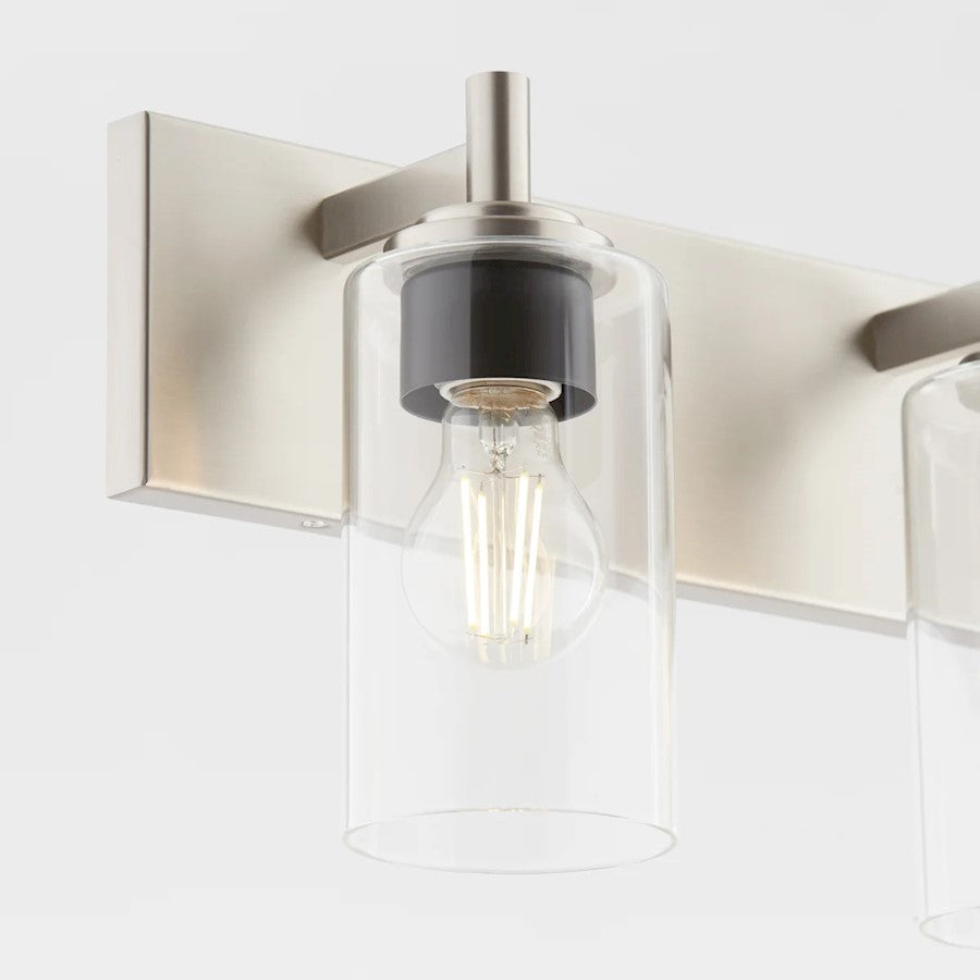 4 Light Bathroom Vanity Light, Satin Nickel